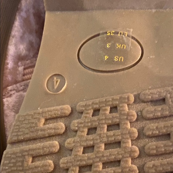 Light Pink Velvet Doc Marten Style Boots. Add to purchase of $25+ for $15. - Picture 5 of 5